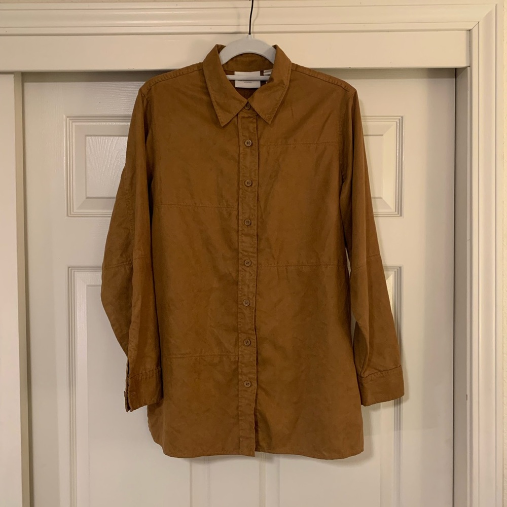 Liz Claiborne vintage Faux Suede Button Up